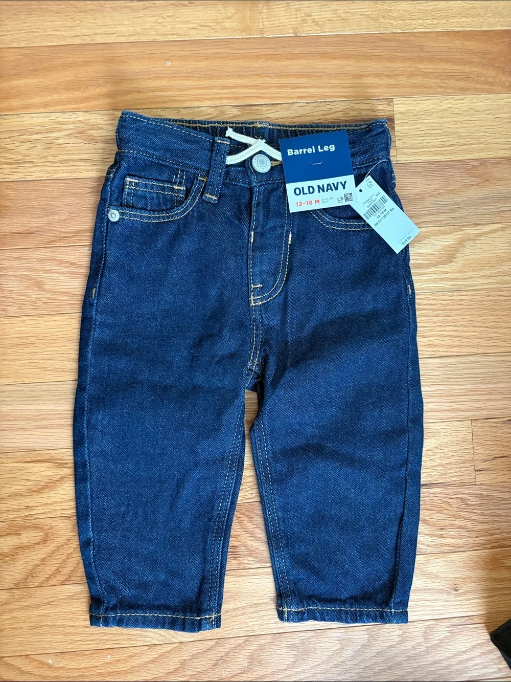 NWT Old navy barrel leg jeans 12-18 months